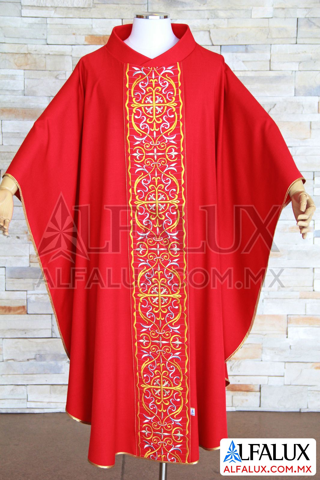 23 PALACIO Alfalux Casulla Central Rojo 323 (1)